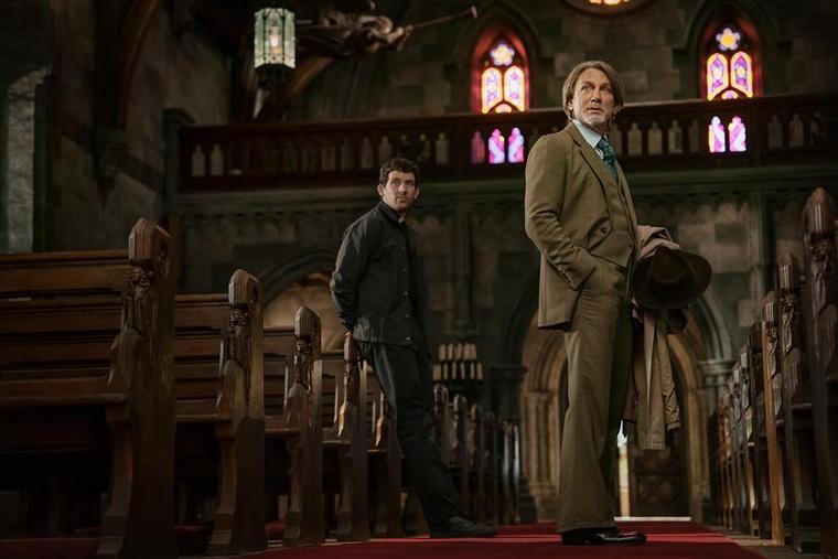 Josh O'Connor and Daniel Craig in 'Wake Up Dead Man: A Knives Out Mystery.'