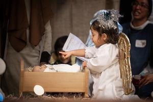 Above is one of the many sweet moments of the Sisters of Life Nativity pageant.