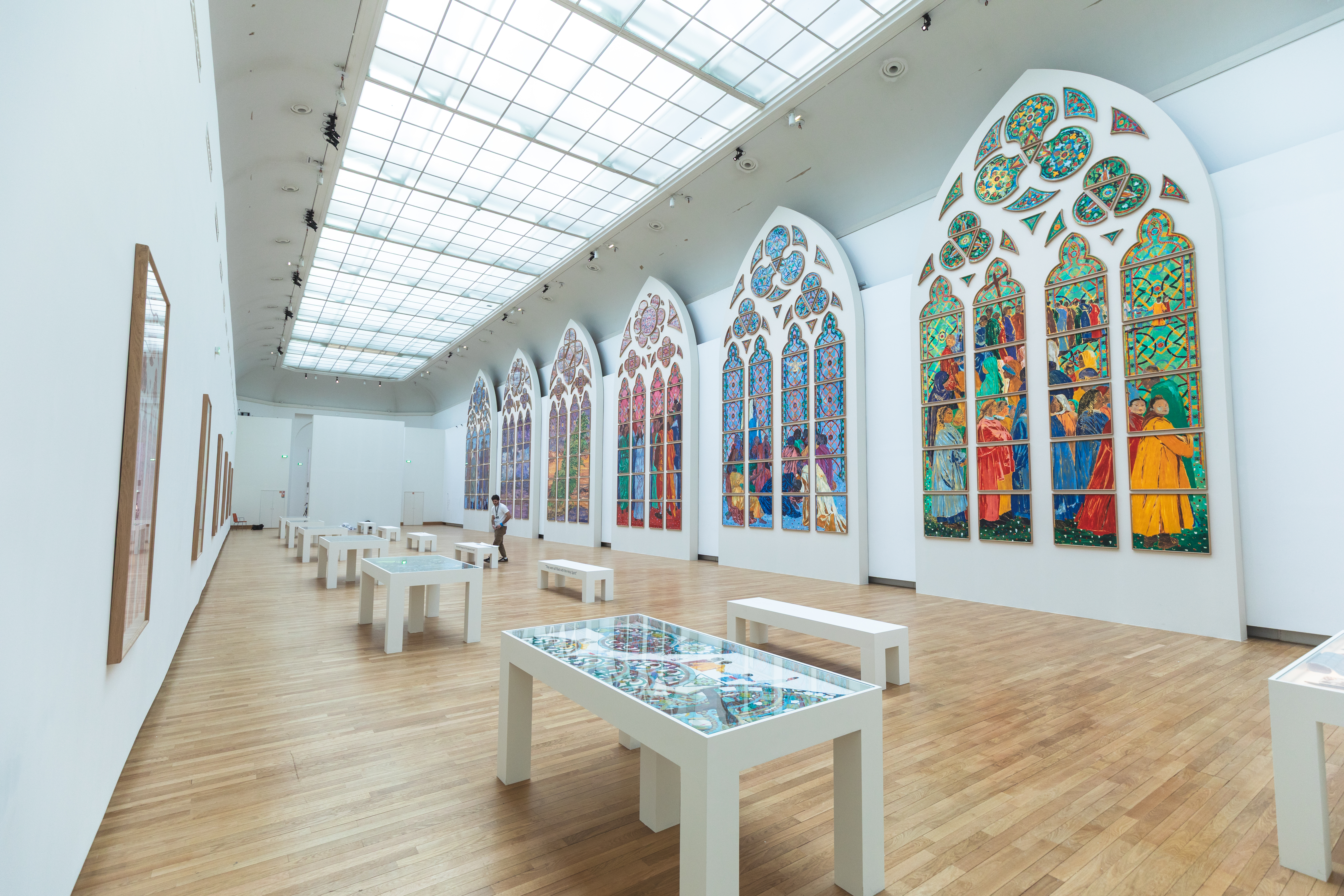 The new stained glass windows for the cathedral.