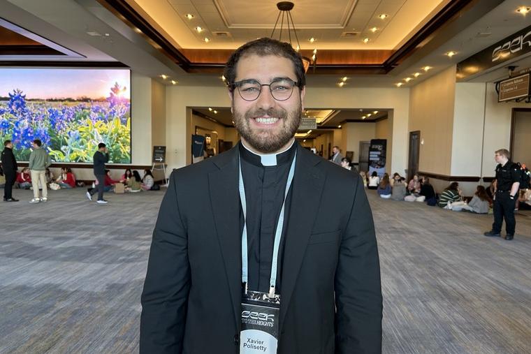 Xavier Polisetty, a seminarian for the Diocese of Fort Worth from Grapevine, Texas, attends SEEK 2026 on Jan. 2, 2026. 