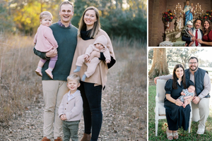 Clockwise from left: Richter, Vu and Caballero families