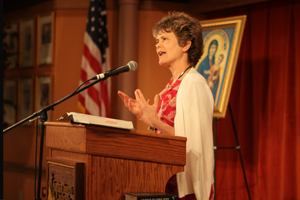 Ann Lankford speaks at Franciscan University of Steubenville.
