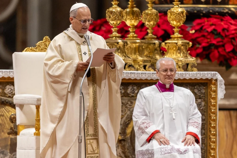 Pope Leo XIV celebrates Mass in St. Peter’s Basilica at the Vatican on Jan. 6, 2026.