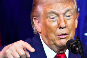 President Donald Trump talks to Republicans about their stance on the Hyde Amendment on Jan. 6, 2026. 