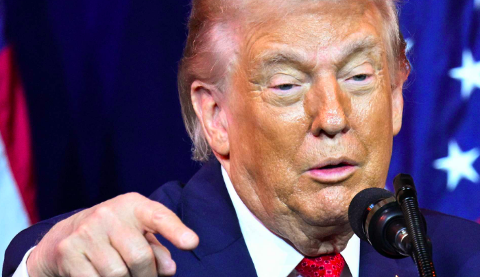 President Donald Trump talks to Republicans about their stance on the Hyde Amendment on Jan. 6, 2026. 