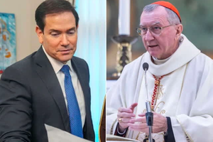 L to R: U.S. Secretary of State Marco Rubio and Vatican Secretary of State Cardinal Pietro Parolin
