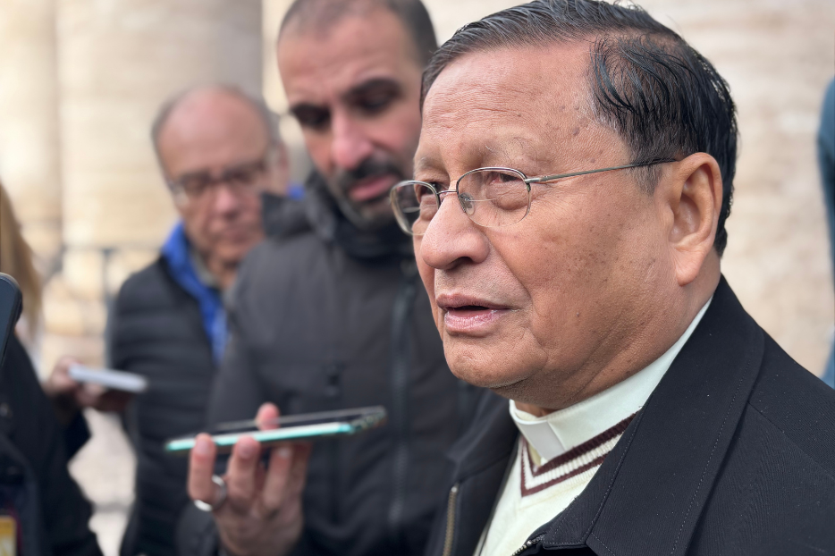 Burmese Cardinal Charles Bo of Yangon speaks to the Register on the sidelines of the extraordinary consistory with Pope Leo XIV on Jan. 7, 2025. 