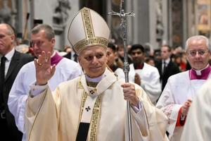 Pope Leo XIV introduced a new papal staff on Jan. 6, 2026, during the closing of the Holy Door. 