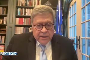 Former U.S. Attorney General Bill Barr speaks with “EWTN News In Depth” on Jan. 9, 2026. 