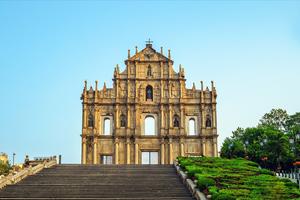The historic Church of Mater Dei in Macau was built in the early 17th century as a center of Catholic evangelization in East Asia.