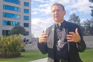 Bishop Andrew Cozzens, seen here in 2024, spoke this week in Minnesota on how to heal and to bring grief before God.