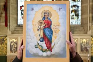 The icon of Our Lady of Victories.