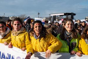 March for Life (Marche pour la Vie) underway at Place Vauban, Paris, on Jan. 18, 2026: Thousands of participants march in a collective, family-friendly atmosphere. 