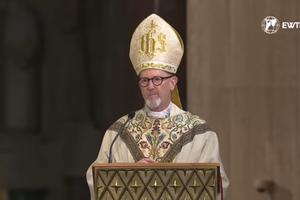 Bishop James Conley of Lincoln, Nebraska delivers his homily for the 2026 March for Life Vigil Mass from the Shrine of the Immaculate Conception in Washington, D.C. on Jan. 22, 2026.
