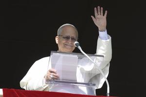 Pope Leo XIV greets pilgrims gathered in St. Peter's Square at the Vatican for the recitation of the Angelus on Jan. 25, 2026. | Credit: Vatican Media