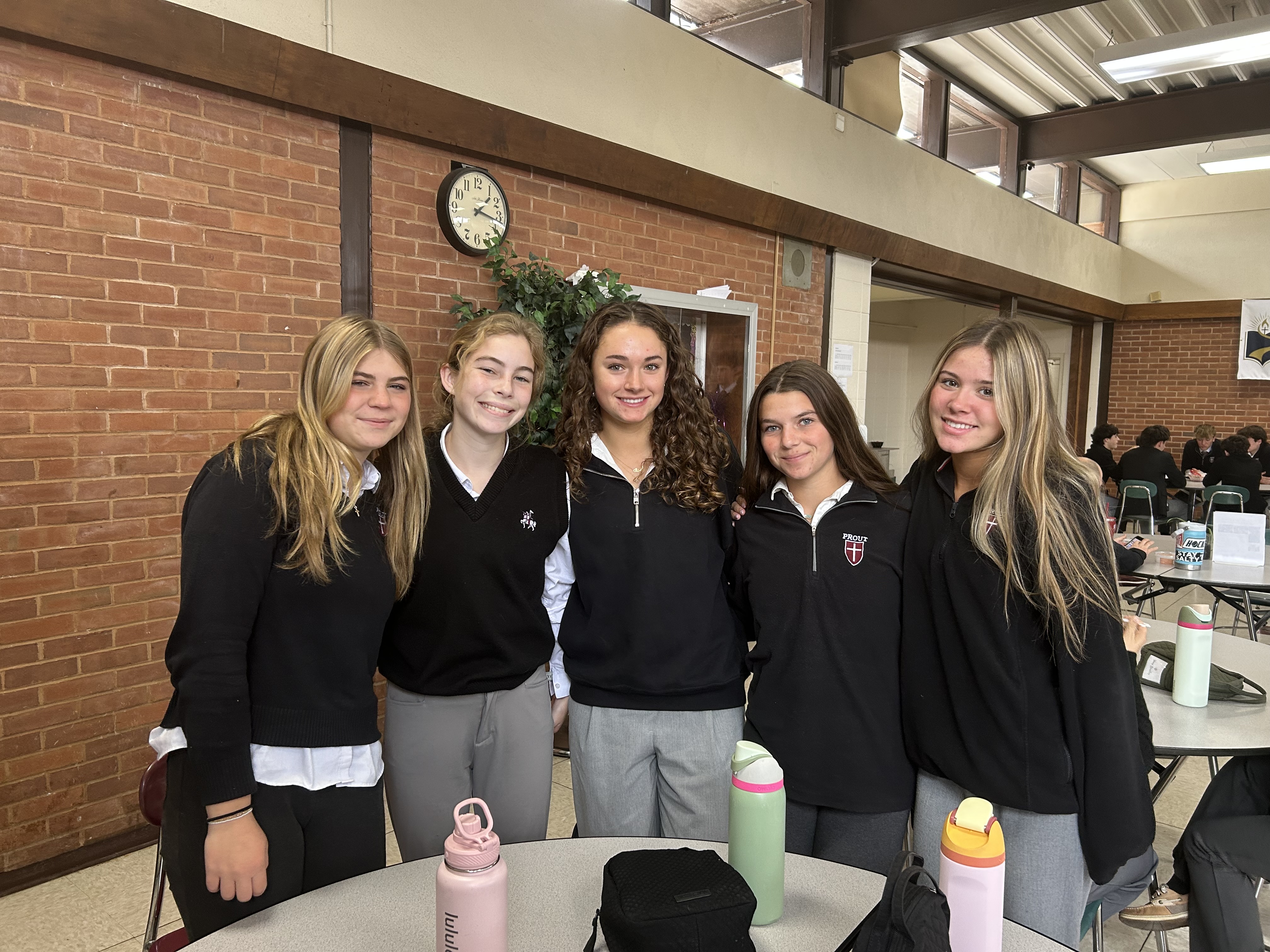 Natalie McMahon at home at Prout surrounding by mentors who have become close friends.