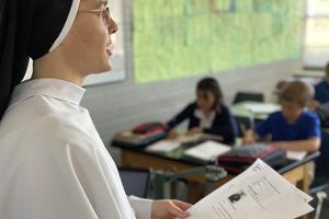 Mother Mary Joseph Campbell enjoys teaching.