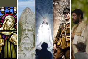 EWTN programs with an Irish flair can be viewed on demand. L to R, subjects include: St. Brigid, St. Patrick, the story of Knock, Father Willie Doyle and a heroic priest ministering in the Penal Law period.