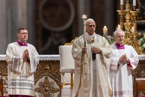 Pope Leo XIV celebrates Mass for the feast of the Presentation of the Lord in St. Peter’s Basilica on the 30th World Day for Consecrated Life, Feb. 2, 2026.