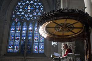 Archbishop Ronald Hicks delivers the homily at his installation Mass at St. Patrick's Cathedral on Feb. 6, 2026.