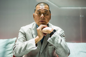 Newspaper publisher and pro-democracy activist Jimmy Lai poses during an interview in Hong Kong in 2020.