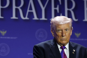 U.S. President Donald Trump attends the 74th annual National Prayer Breakfast at the Washington Hilton on Feb. 5, 2026, in Washington, D.C.