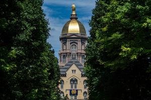 University of Notre Dame main building with the Golden Dome on the top