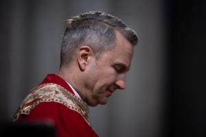 New York Archbishop Ronald Hicks prays during his Mass of installation at St. Patrick’s Cathedral in New York on Feb. 6, 2026. On Feb. 17, he prayed live on NBC for the Guthrie family. 