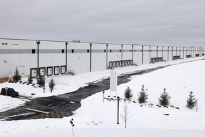 View of a warehouse that may become a detention center in Roxbury, New Jersey, on Feb. 16, 2026. Activists say the Department of Homeland Security is considering converting this industrial warehouse into an ICE detention center, which faces the opposition of the local community.