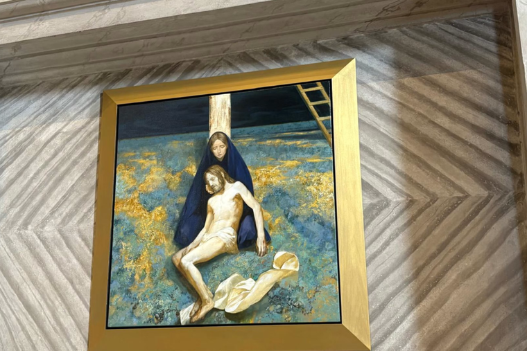 St. Peter’s Basilica unveiled a new artistic Stations of the Cross on Feb. 20, 2026, that features 14 paintings. 