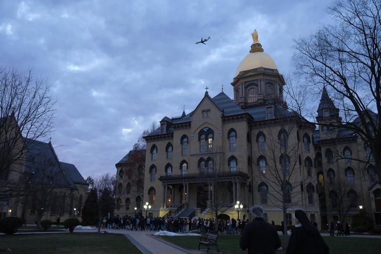Students Pray for Notre Dame’s Catholic Identity After Dispute Over Pro-Abortion Professor
