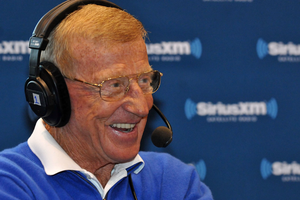 Lou Holtz at the SiriusXM PGA Tour Radio broadcast at the 2016 PGA Merchandise Show at Orange County Convention Center, Wednesday, Jan. 27, 2016, in Orlando, Florida.