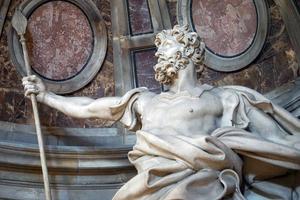 Bernini’s monumental statue of St. Longinus stands inside St. Peter's Basilica at the Vatican.