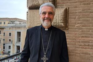 Archbishop Luis Marín de San Martín, papal almoner. 