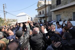 The funeral of Father Pierre El-Rahi at St. George Church in the town of Qlayaa in southern Lebanon. 
