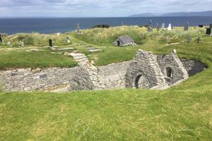 Celtic monastic church and burial site of St. Patrick in Inis Oirr, Ireland. 