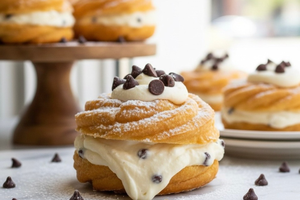 Delectable zeppole on display at Ferrara Bakery In Manhattan’s Little Italy. Owner and chef Ernest Lepore says the meaning behind the pastry is inseparable from the man it honors.