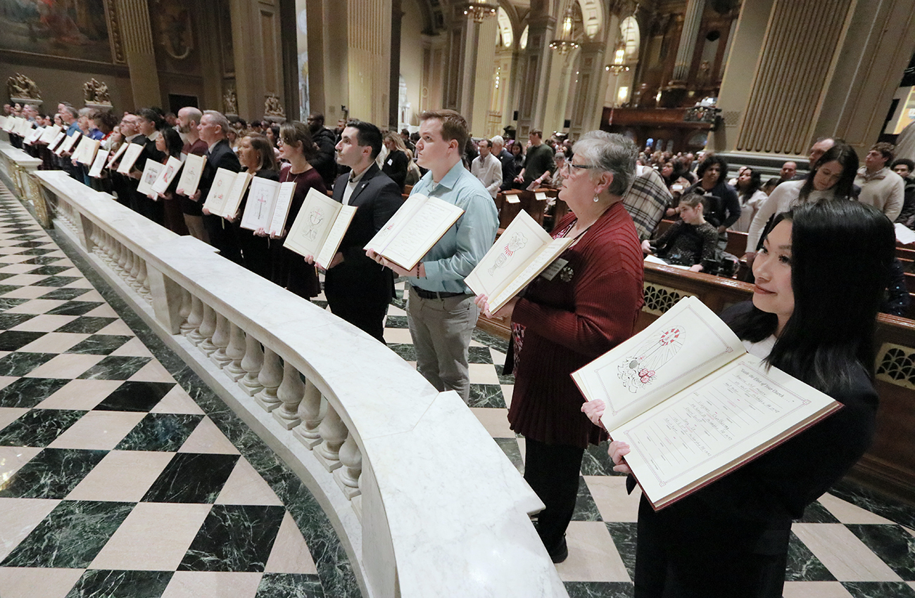 Archbishop Nelson Pérez during Rite of Election liturgies on Feb. 21-22 at the Cathedral Basilica of Saints Peter and Paul in Philadelphia, Pa.