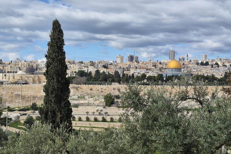 Holy sites stand out in Jerusalem on the afternoon of Saturday, Feb. 28, 2026.