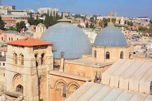 The Church of the Holy Sepulchre in Jerusalem. 