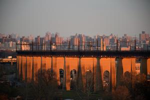 ‘Sunrise on Hell Gate Bridge’