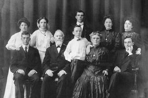 Flanagan family photo; Edward Flanagan is front row left.