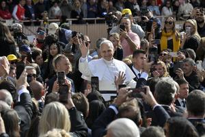 Pope Leo waves to the faithful in Monaco during his one-day visit on March 28, 2026.