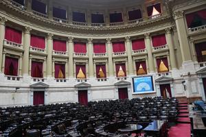 Interior view of Argentina’s Cámara de Diputados (Chamber of Deputies).