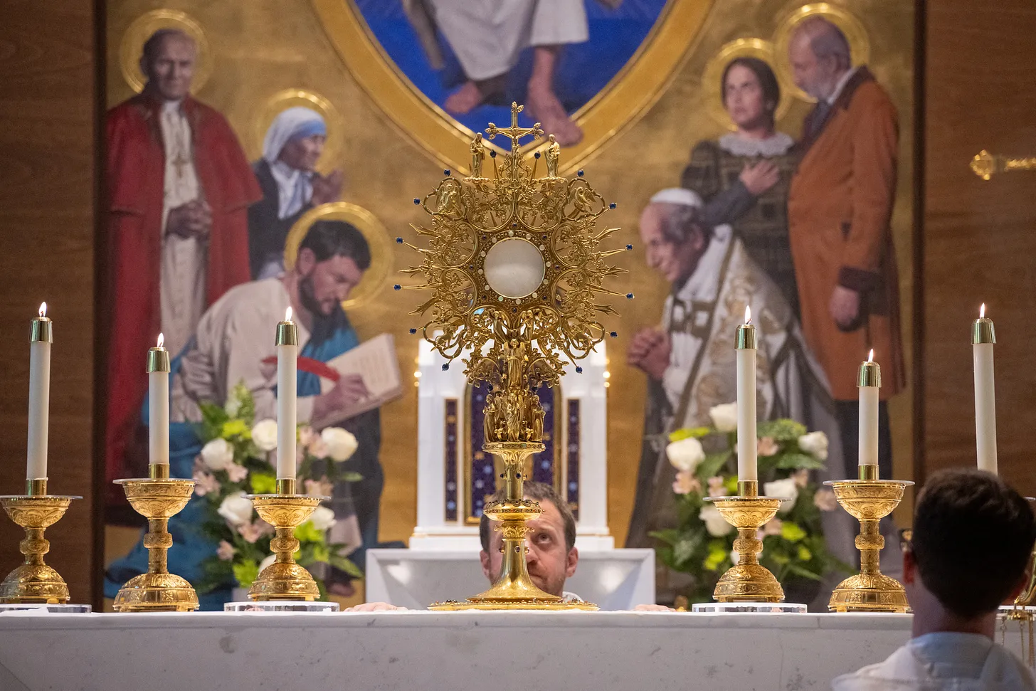The Blessed Sacrament exposed during Adoration at CUA. 
