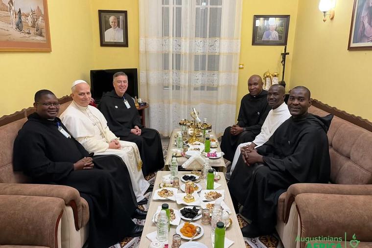 Pope Leo XIV Meets Augustinians in Annaba in Fraternal Visit