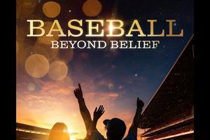 Promotional poster for new documentary on faith and baseball. 