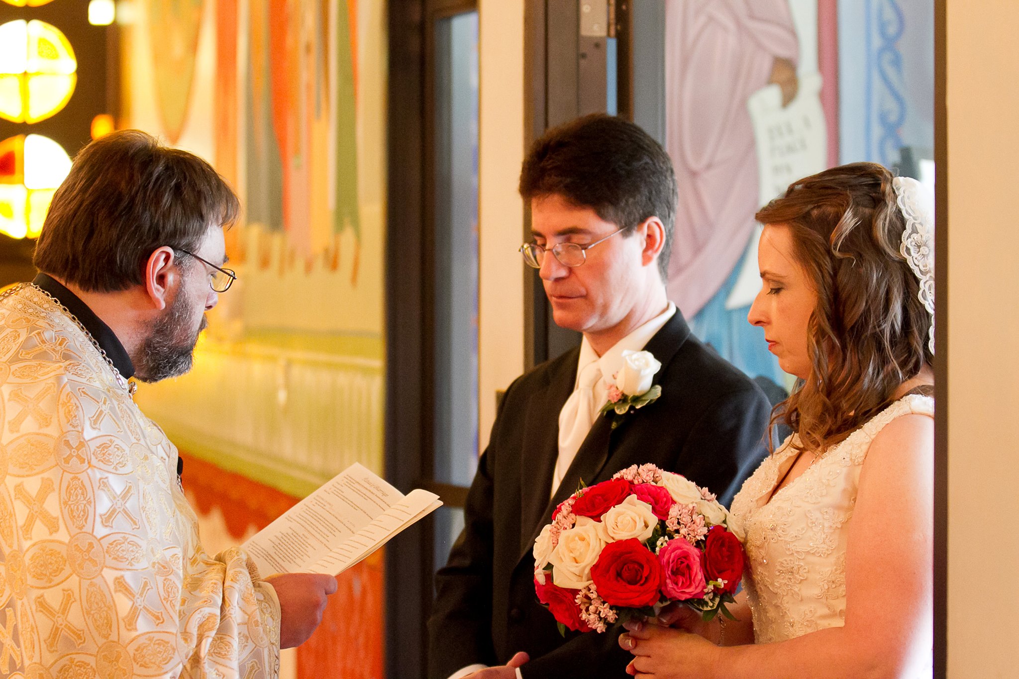 Fr. Fank, is a Byzantine Catholic priest and married us
