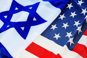 Israeli and American flags