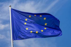 The flag of the European Union. 